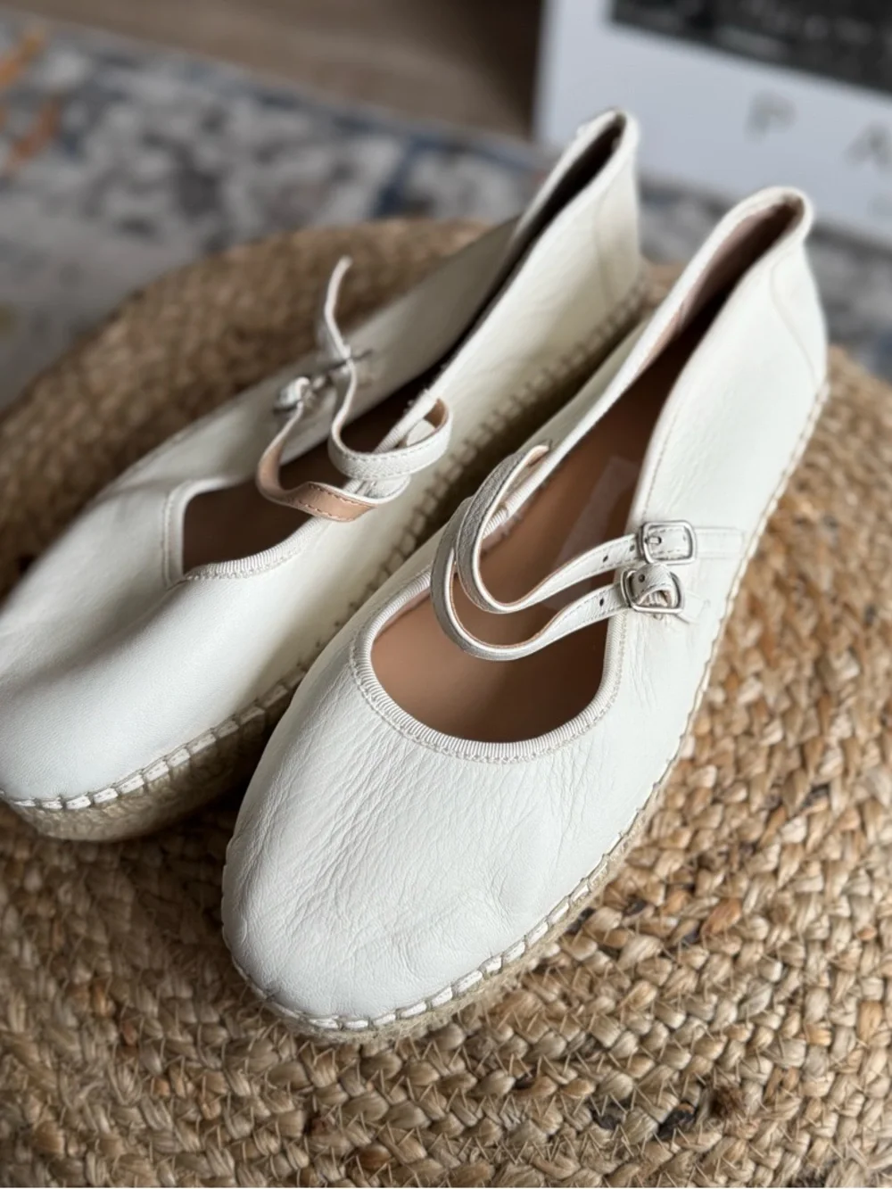 Genuine leather Mary Jane Ballet Flats with Double Buckle Straps lightweight - Picture 9 of 11